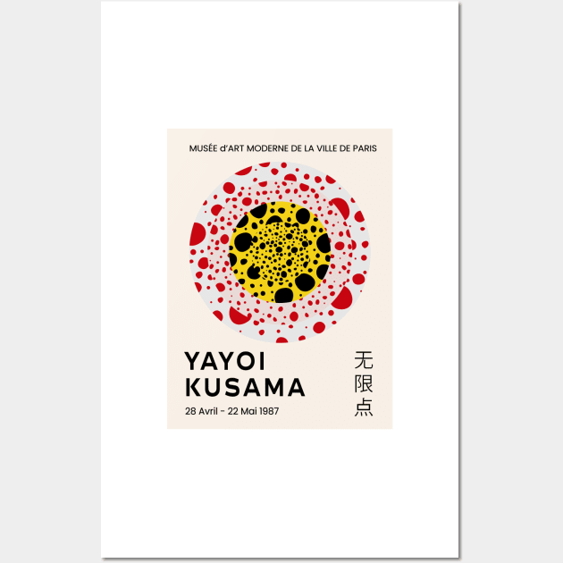 Yayoi Kusama Dots Exhibition Design Wall Art by VanillaArt